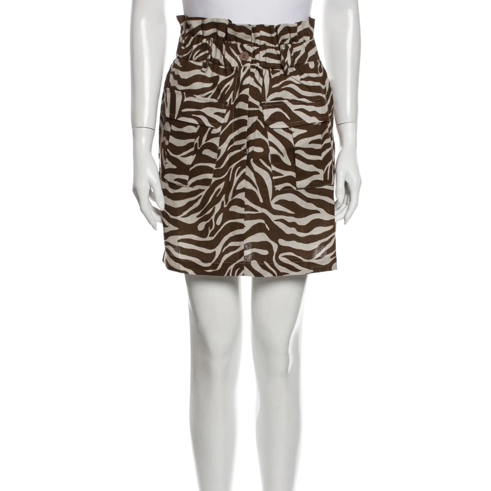 Andamane Brown Animal Print Mini Skirt Size Large w/tags!